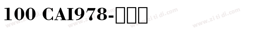 100 CAI978字体转换